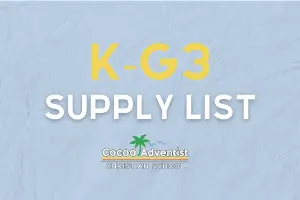Supply List K-3